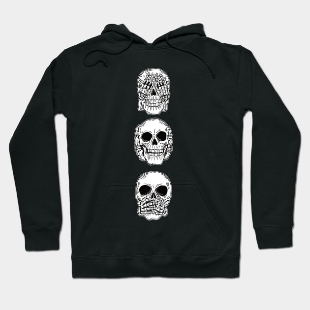 See no evil skull Hoodie by The-Dark-King